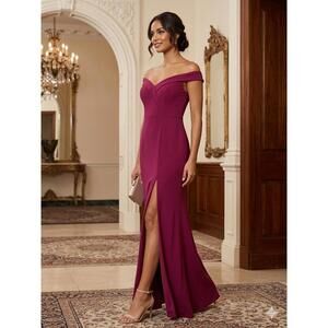 Lulus Song of love Magenta Dress Side Slit prom bridesmaid M